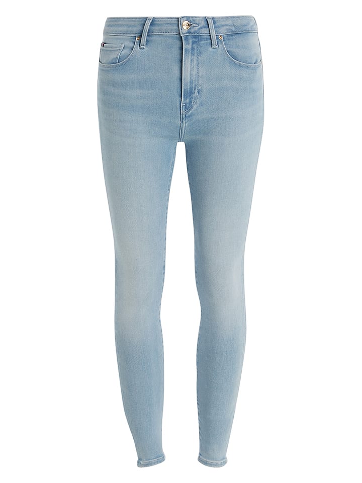 Tommy Hilfiger Dżinsy - Skinny fit - w kolorze błękitnym rozmiar: W28/L28