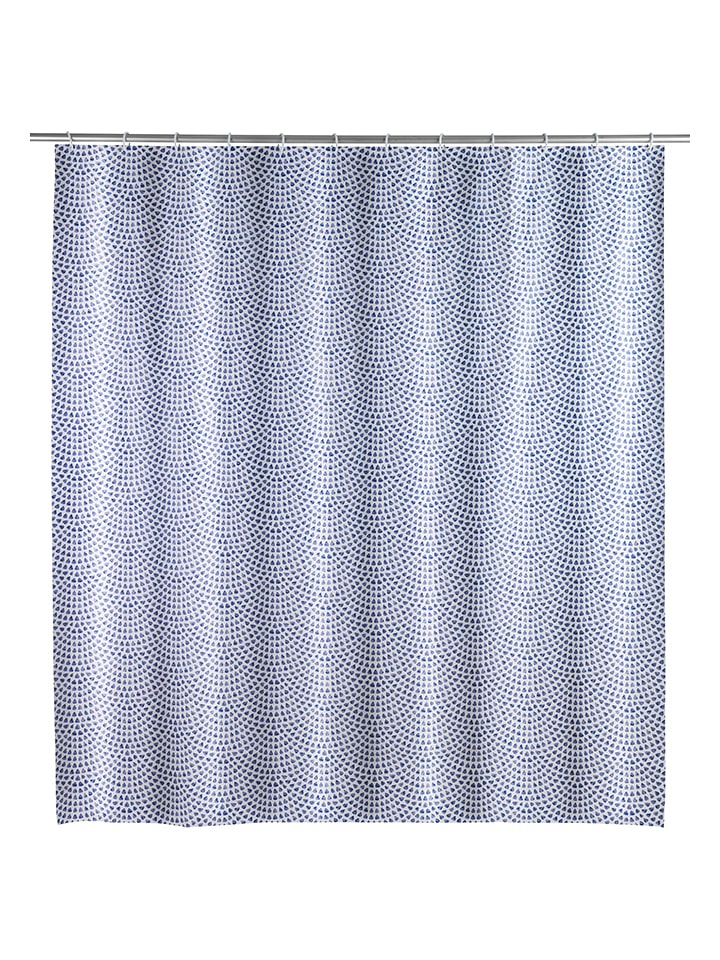 Wenko Zasłona prysznicowa "Sevilla" w kolorze niebieskim - 200 x 180 cm rozmiar: onesize
