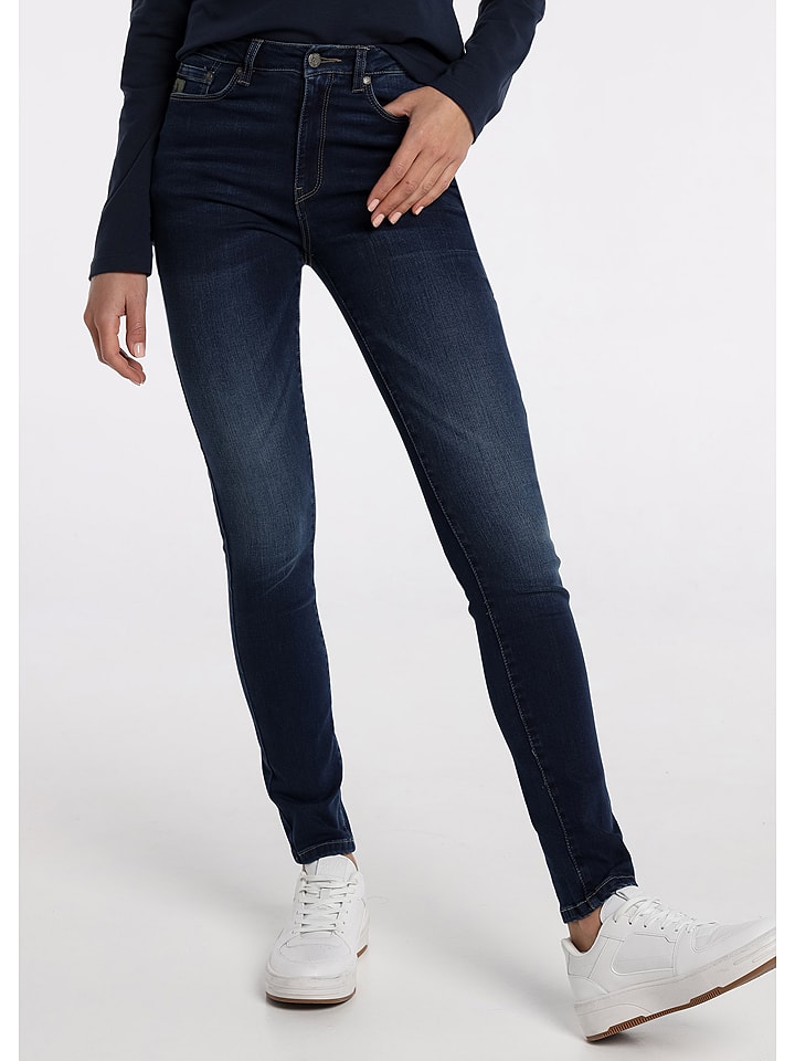 Dżinsy - Skinny fit - w kolorze granatowym