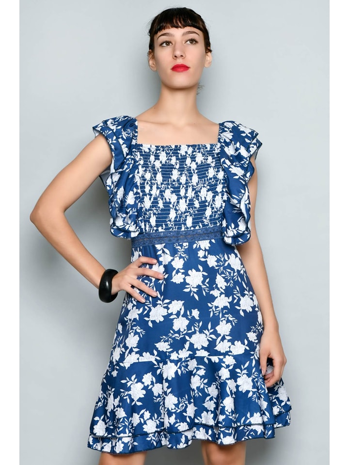 H.H.G. Sukienka w kolorze niebiesko-białym rozmiar: L