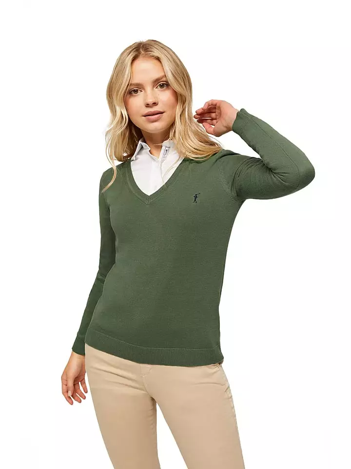 Sweter w kolorze zielonym