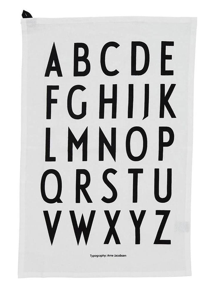 Design Letters Ściereczka "Classic" w kolorze biało-czarnym do naczyń - 60 x 40 cm rozmiar: onesize