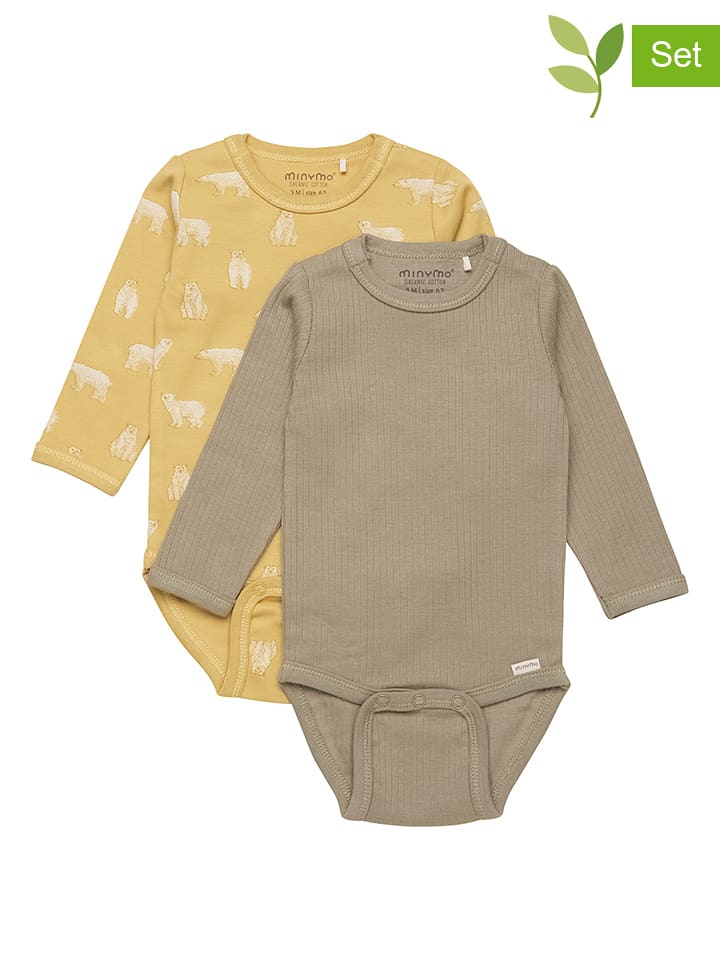 Body (2 szt.) w kolorze oliwkowym i żółtym