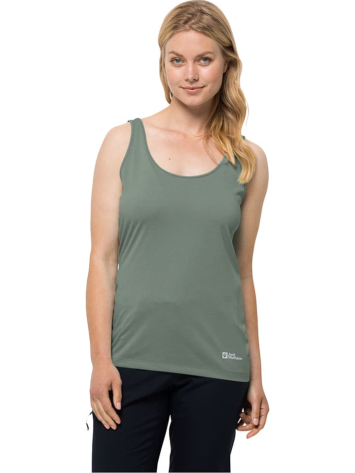 Jack Wolfskin Top funkcyjny "Pack & Go" w kolorze oliwkowym rozmiar: S