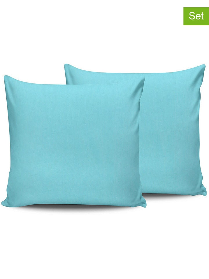 Elizabed Poszewki renforcè (2 szt.) w kolorze turkusowym na poduszkę rozmiar: 50x70 cm