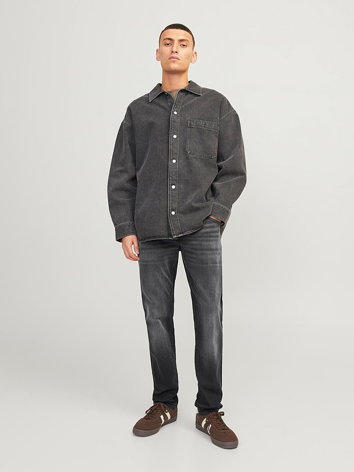 Jack & Jones Dżinsy - Slim fit - w kolorze antracytowym rozmiar: W36/L32