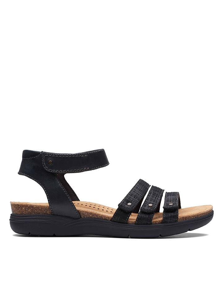 Clarks Skórzane sandały w kolorze czarnym rozmiar: 39