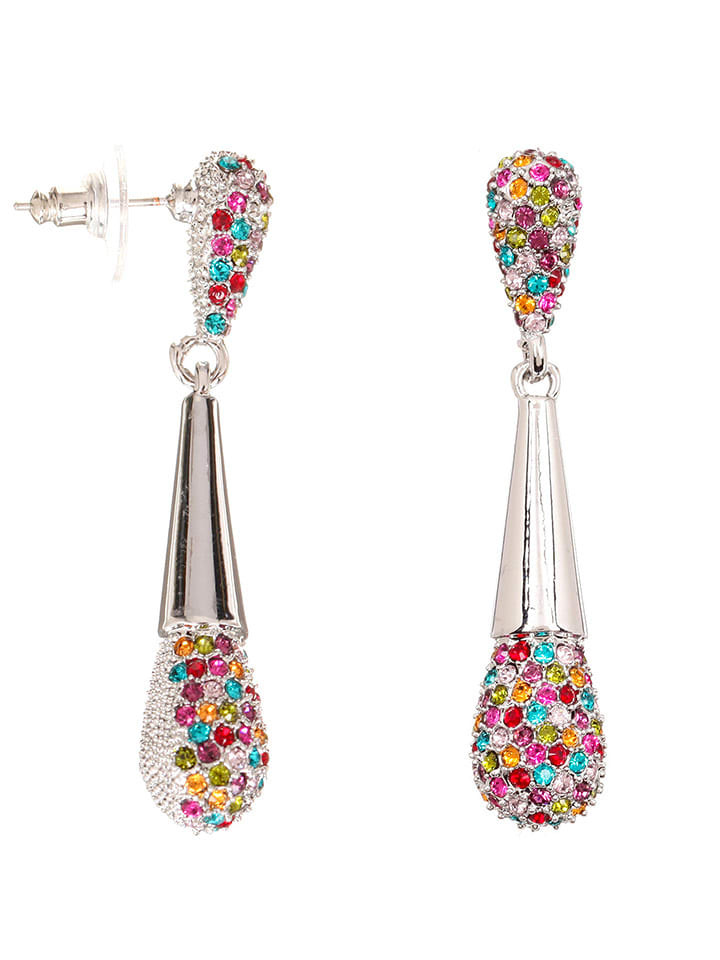 MENTHE À L'O Kolczyki-wkrętki z kryształami rozmiar: onesize