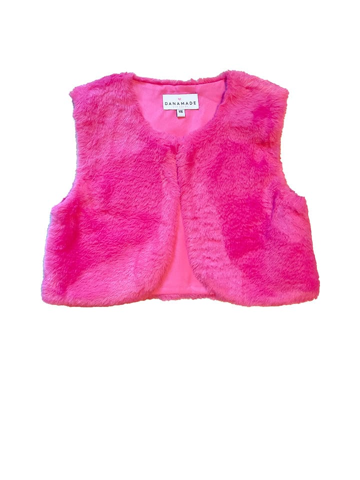 Danamade Kamizelka pluszowa "Dhasel" w kolorze różowym rozmiar: 134