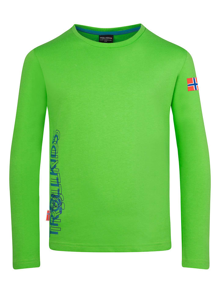 Trollkids Koszulka "Stavanger" w kolorze zielonym rozmiar: 92