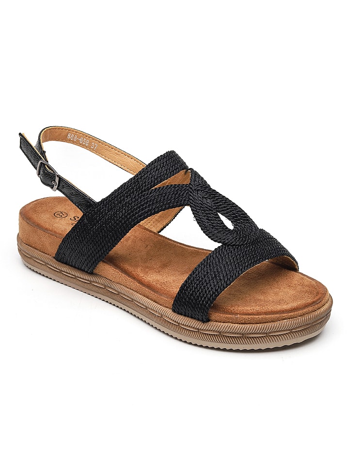 Sixth Sens Sandały w kolorze czarnym rozmiar: 40