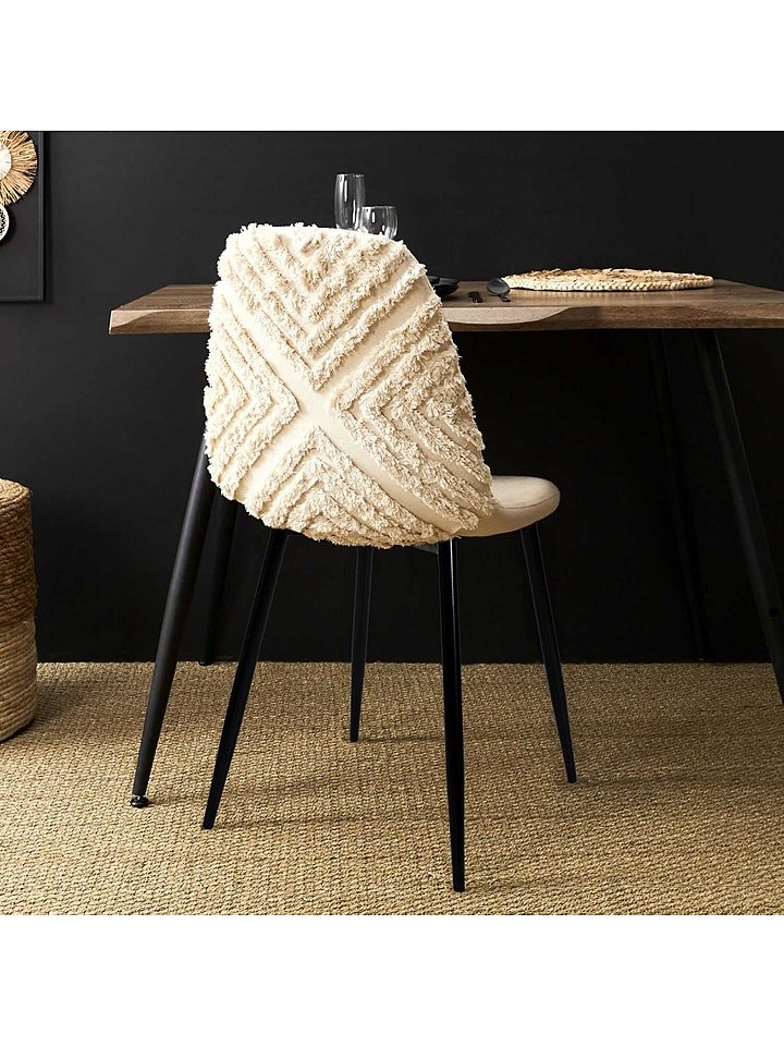 Ethnical Life Krzesło "Mora" w kolorze kremowym - 44 x 86 x 50 cm rozmiar: onesize