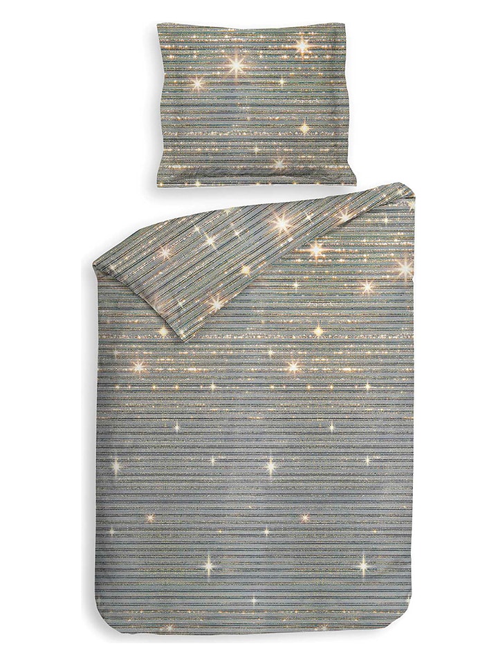 Komplet pościeli flanelowej w kolorze szarym