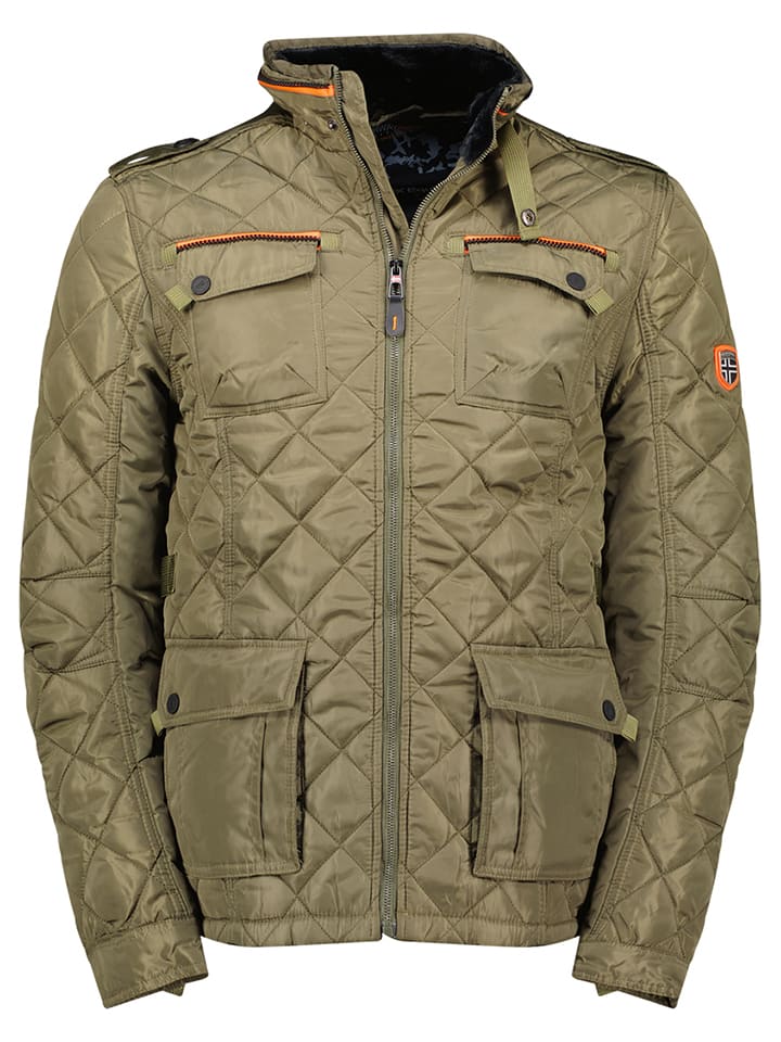 Geographical Norway Kurtka pikowana "Delio" w kolorze khaki rozmiar: L