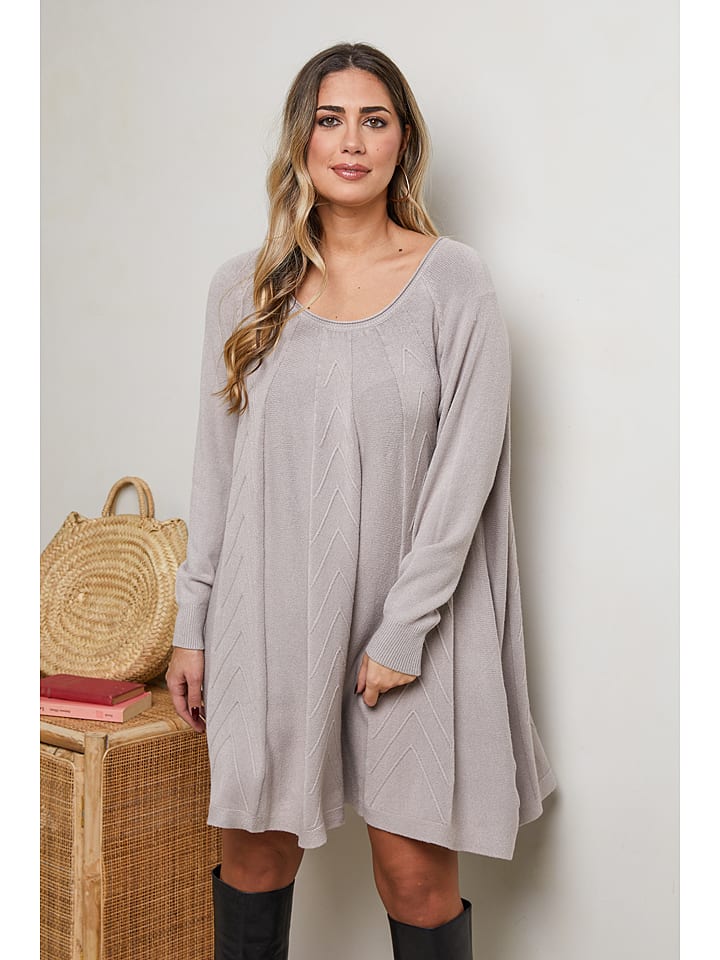 Plus Size Company Sukienka "Jacob" w kolorze szarobrązowym rozmiar: 44