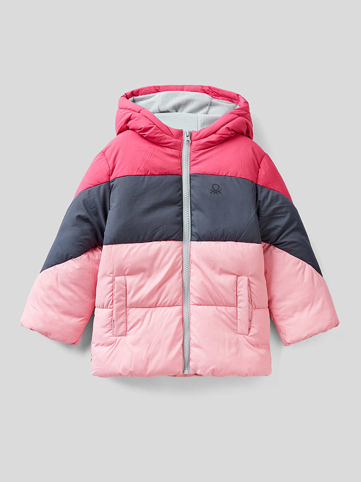 Benetton Kurtka zimowa w kolorze jasnoróżowym rozmiar: 90