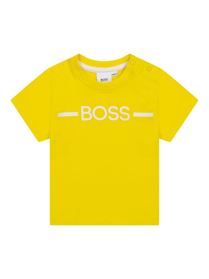 Hugo Boss Kids Koszulka w kolorze żółtym rozmiar: 86