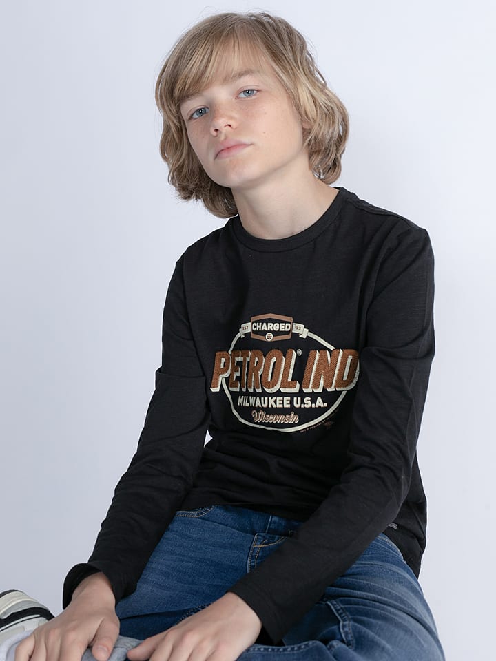 Petrol Koszulka w kolorze czarnym rozmiar: 152