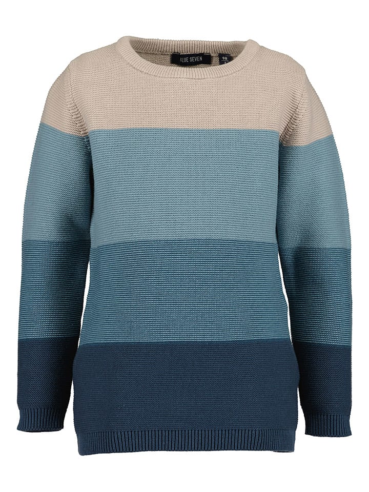 Blue Seven Sweter w kolorze niebiesko-beżowym rozmiar: 110