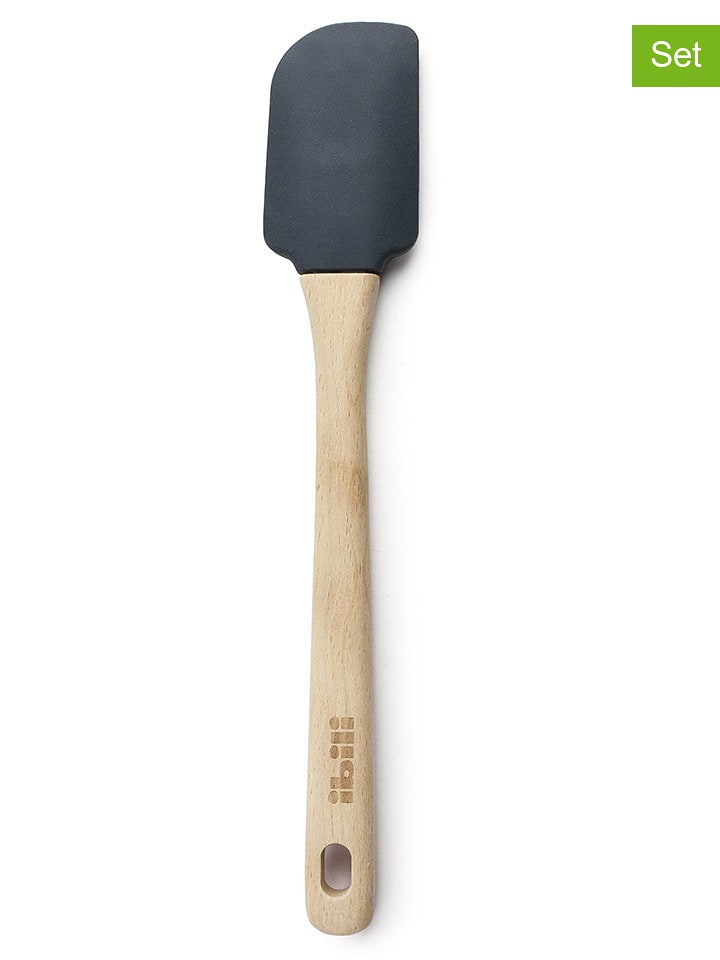 Ibili Łopatki silikonowe (2 szt.) w kolorze beżowo-szarym - dł. 30 cm rozmiar: onesize