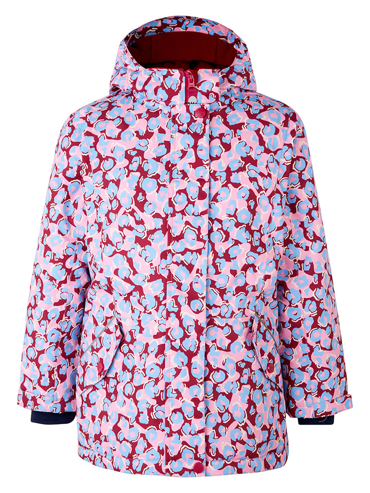 Kurtka zimowa "Phoenix" w kolorze bordowo-jasnoróżowo-niebieskim