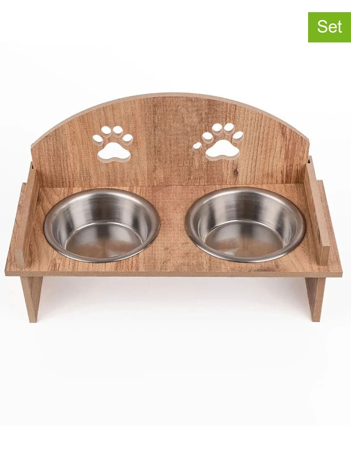 Paws&Whiskers 3-częściowy zestaw w kolorze jasnobrązowym - 21 x 37 cm rozmiar: onesize