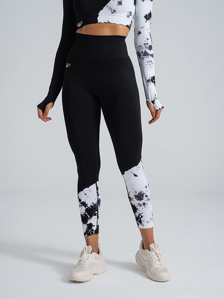 Legginsy w kolorze czarno-białym