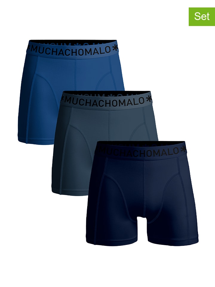 Muchachomalo Bokserki (3 pary) w kolorze granatowym rozmiar: S