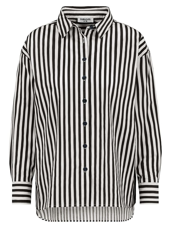 Sublevel Koszula w kolorze czarno-białym rozmiar: XL