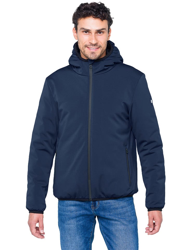 Hot Buttered Kurtka softshellowa "Andaz" w kolorze granatowym rozmiar: L