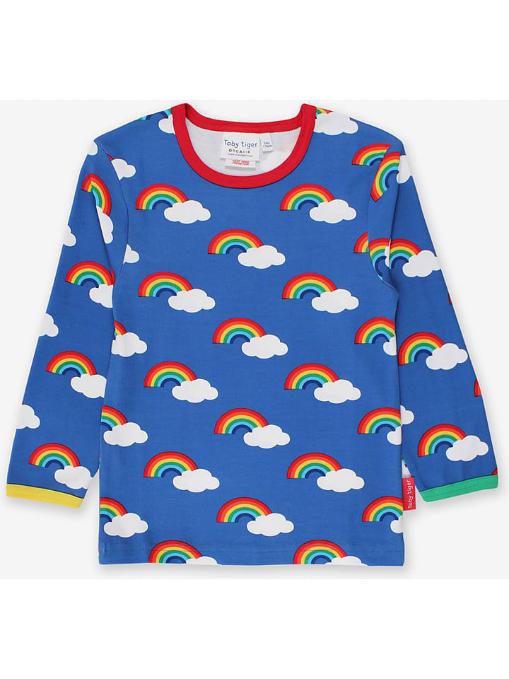 Toby Tiger Koszulka "Rainbow" w kolorze czerwono-niebieskim rozmiar: 98