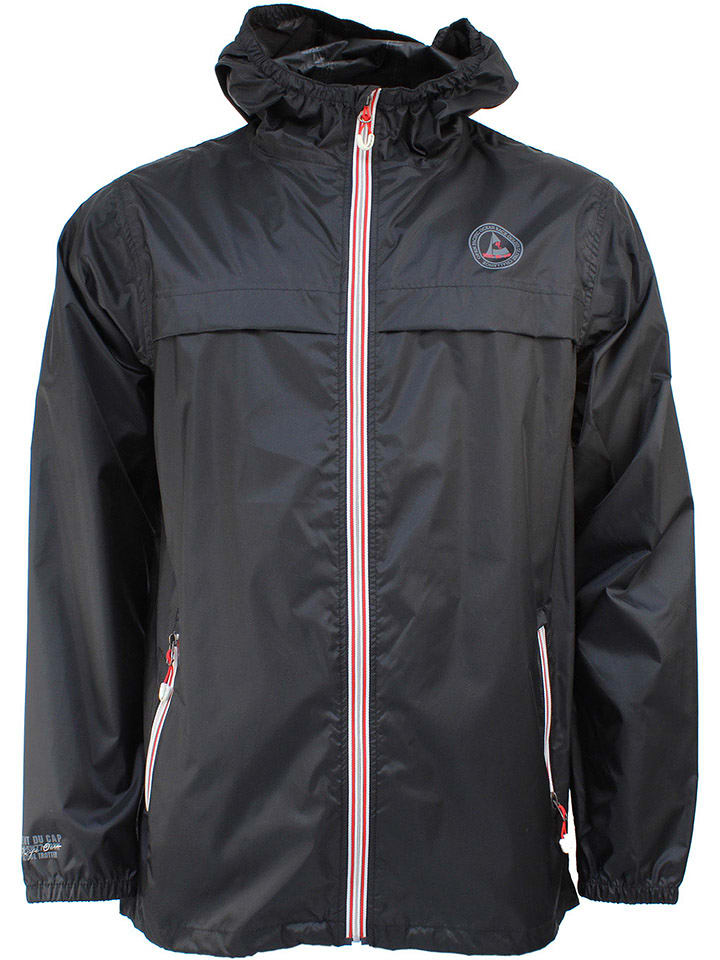 Peak Mountain Kurtka przeciwdeszczowa "Carrow" w kolorze czarnym rozmiar: XXL