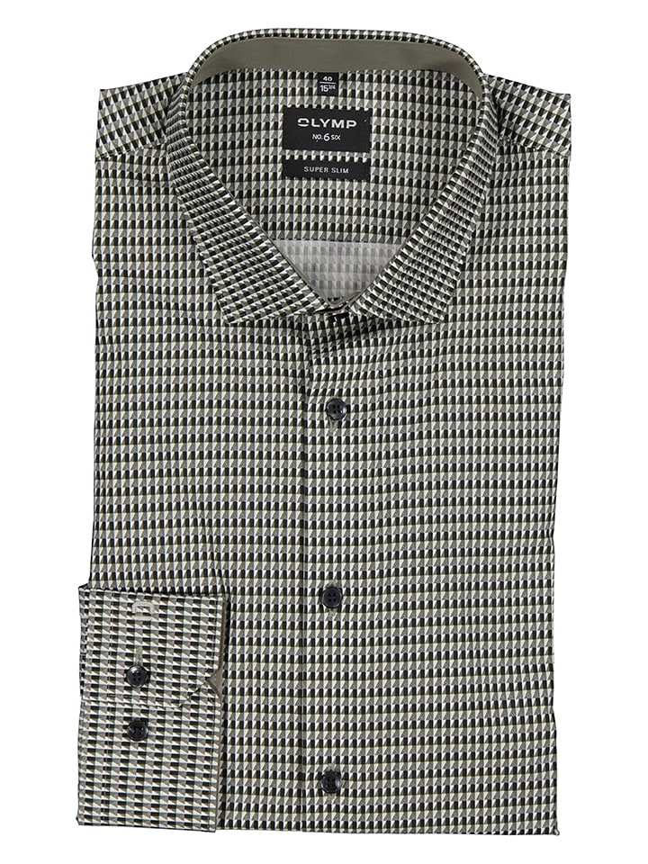 OLYMP Koszula "No 6 six" - Super Slim fit - w kolorze zielonym rozmiar: 40