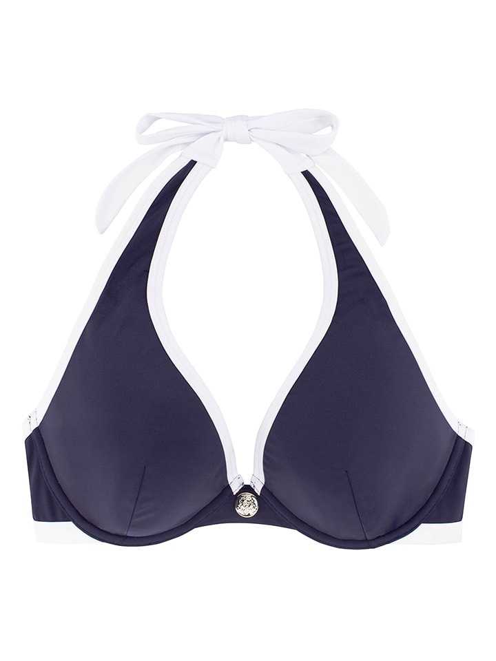 Biustonosz bikini "Monte-Carlo" w kolorze granatowo-białym