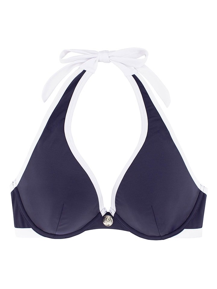 Biustonosz bikini "Monte-Carlo" w kolorze granatowo-białym