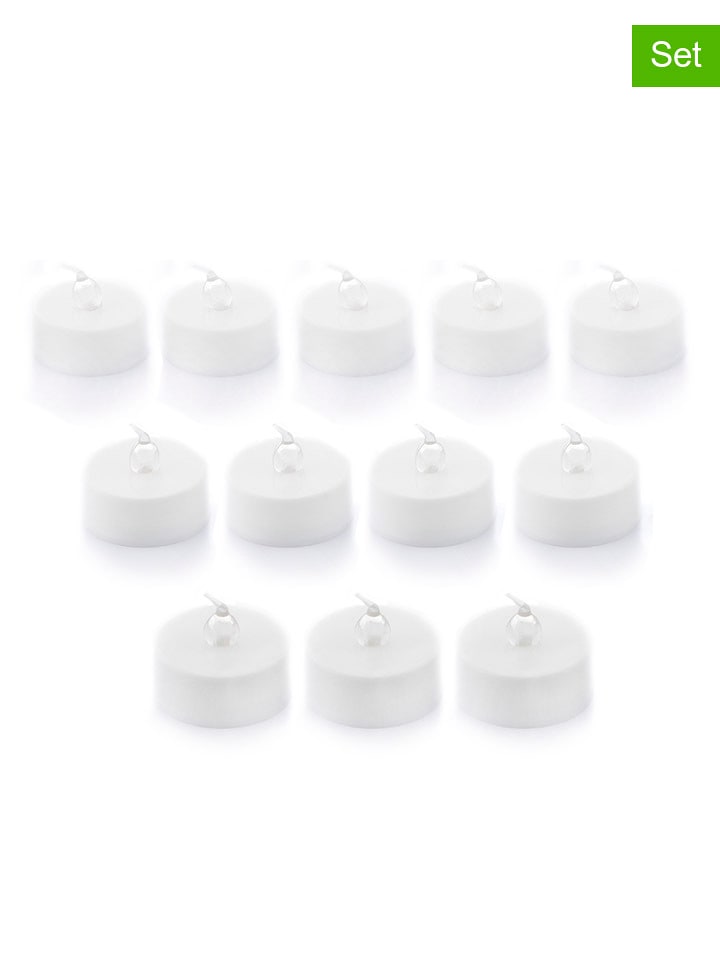 InnovaGoods Świece podgrzewacze LED (12 szt.) w kolorze białym - Ø 3,5 cm rozmiar: onesize