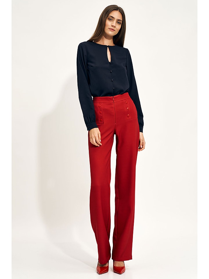 Nife Spodnie w kolorze czerwonym rozmiar: 42