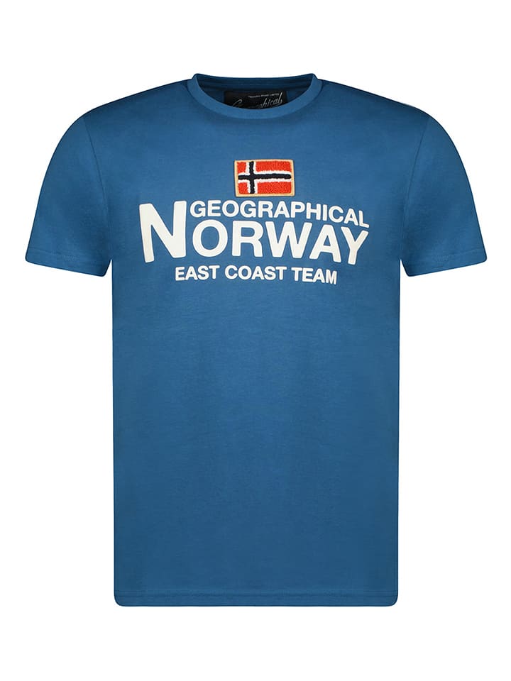 Geographical Norway Koszulka "Jacky" w kolorze niebieskim rozmiar: M