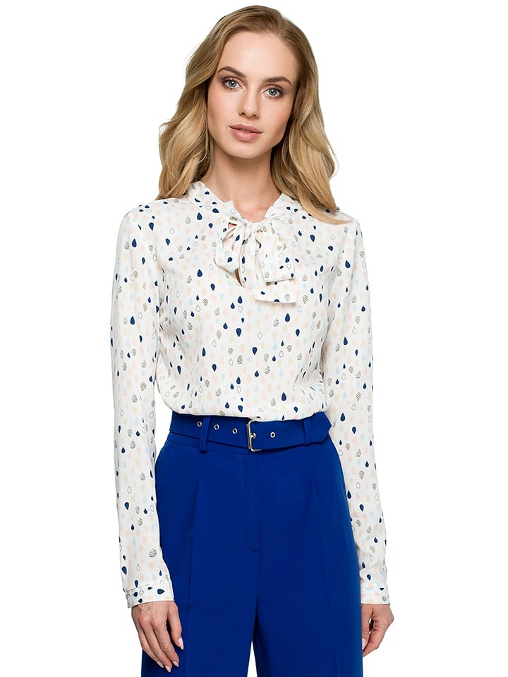 Stylove Bluzka w kolorze białym ze wzorem rozmiar: XL