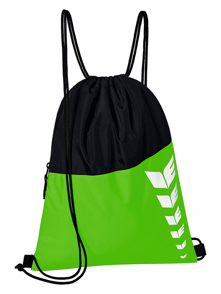 Worek sportowy "Six Wings" w kolorze zielono-czarnym - 40 x 50 cm