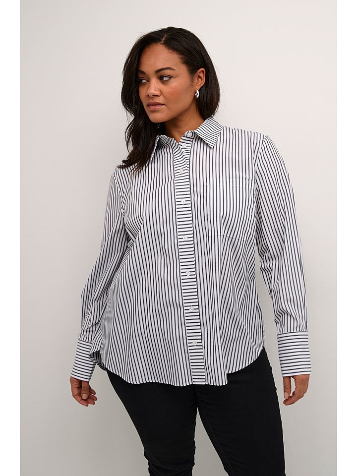 Kaffe Koszula "Jerria" w kolorze biało-czarnym rozmiar: 44