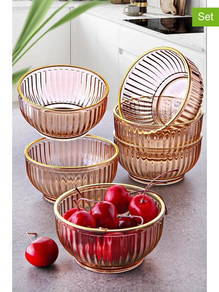 Violeta Home Miski (6 szt.) w kolorze złotym - Ø 10 cm rozmiar: onesize