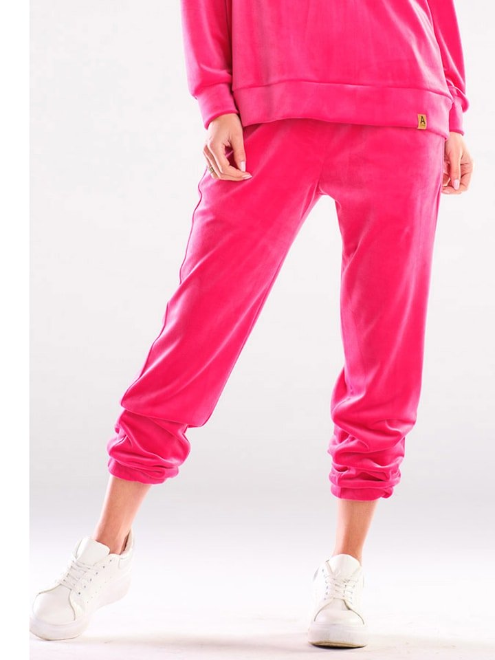 Awama Spodnie w kolorze różowym rozmiar: L