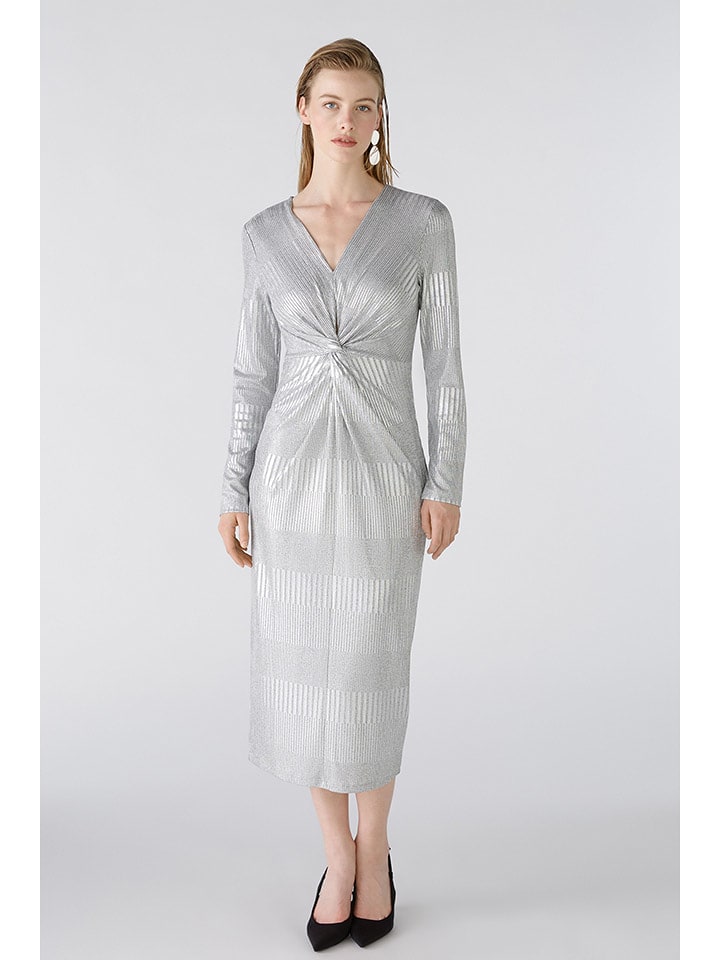 Oui Sukienka w kolorze srebrnym rozmiar: 42