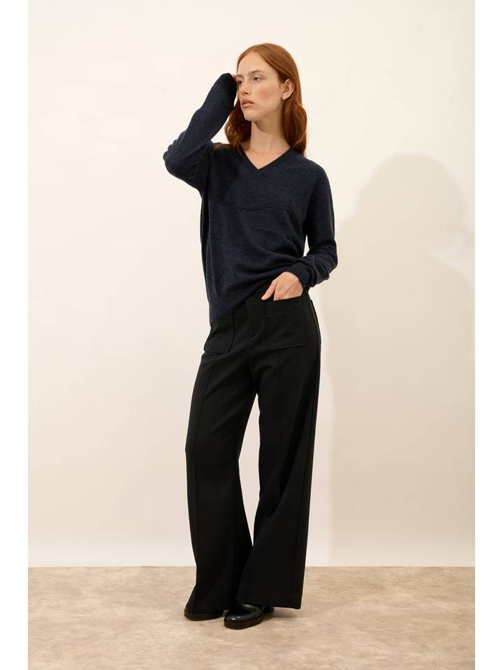 Just Cashmere Kaszmirowy sweter "Nora" w kolorze czarnym rozmiar: L