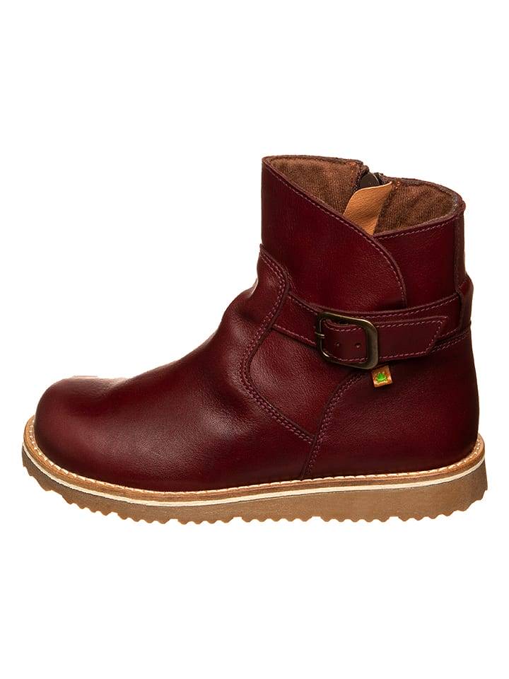 El Naturalista Skórzane botki zimowe w kolorze ciemnoczerwonym rozmiar: 34