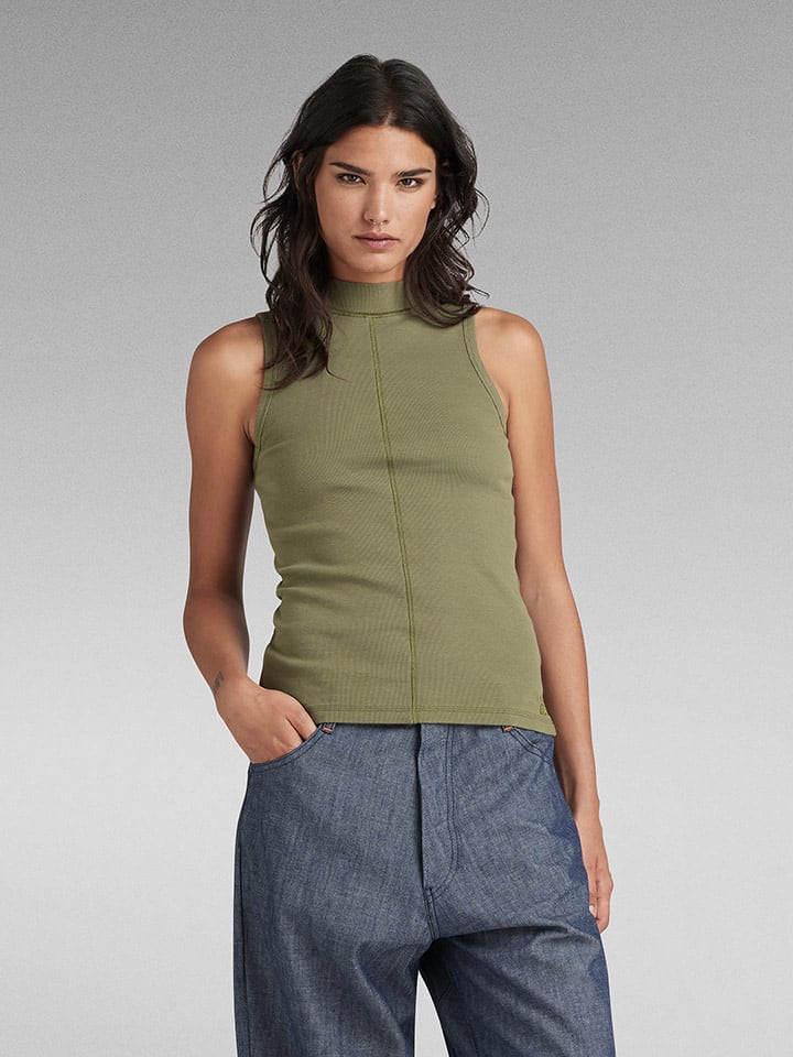 G-Star Top w kolorze khaki rozmiar: XS