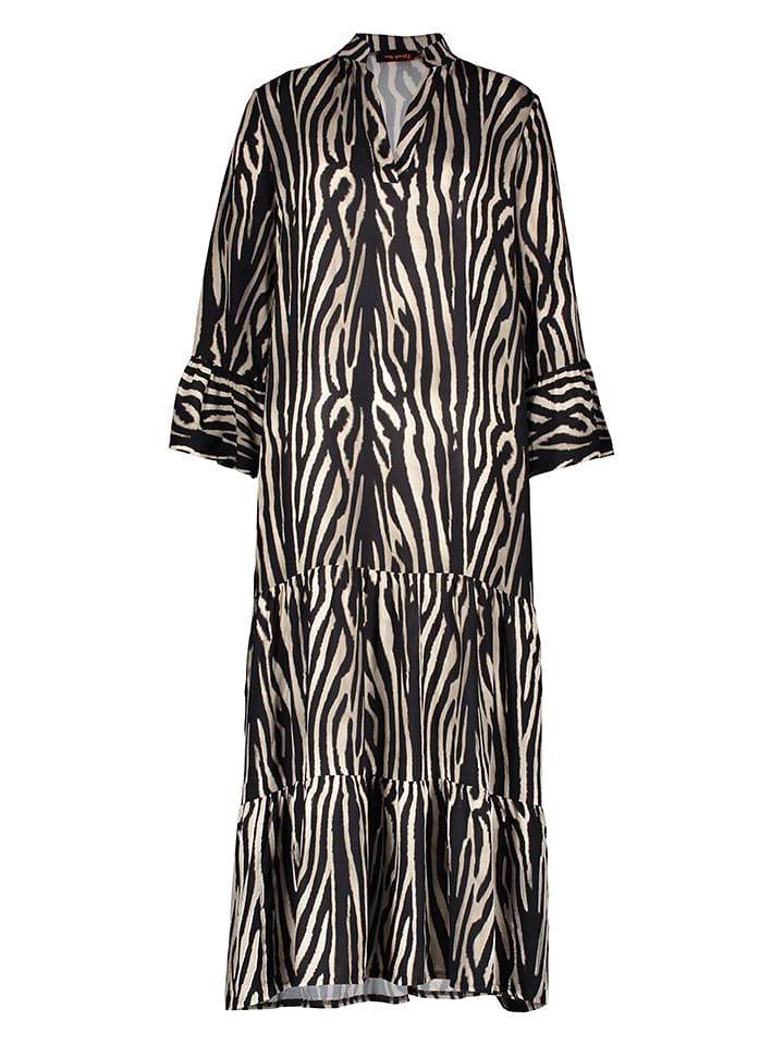 miss goodlife Sukienka "Zebra" w kolorze kremowo-czarnym rozmiar: XL