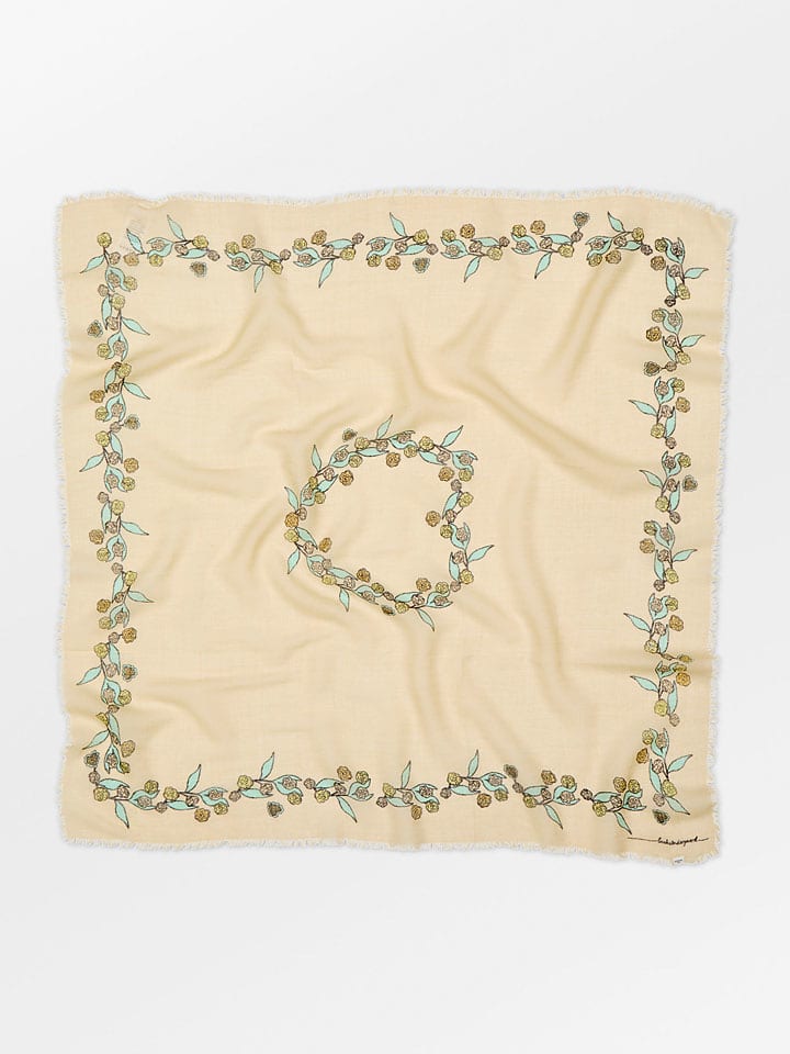 Becksöndergaard Wełniana chusta w kolorze beżowym - 90 x 90 cm rozmiar: onesize