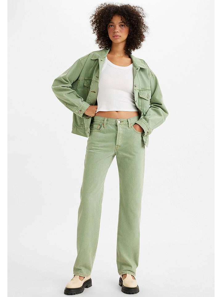 Levi´s Dżinsy "501" - Comfort fit - w kolorze zielonym rozmiar: W27/L30